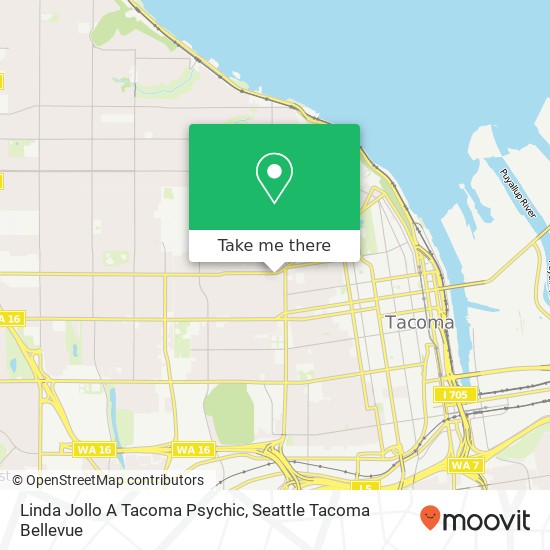 Mapa de Linda Jollo A Tacoma Psychic