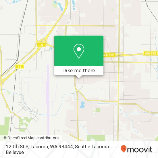 120th St S, Tacoma, WA 98444 map