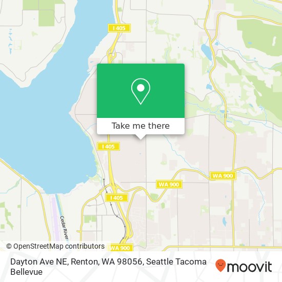 Mapa de Dayton Ave NE, Renton, WA 98056