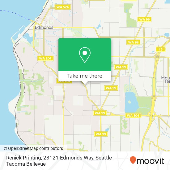 Mapa de Renick Printing, 23121 Edmonds Way