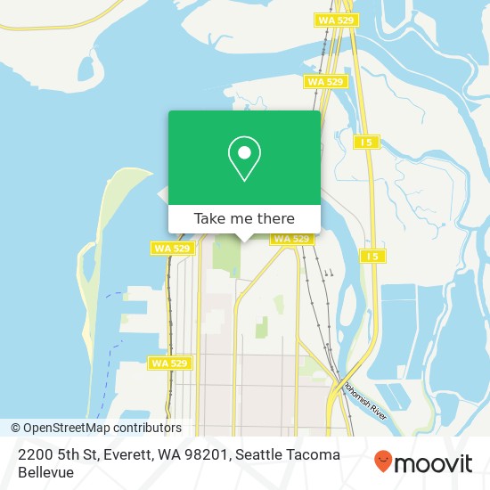 Mapa de 2200 5th St, Everett, WA 98201