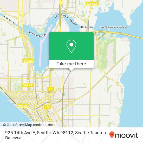 Mapa de 925 14th Ave E, Seattle, WA 98112