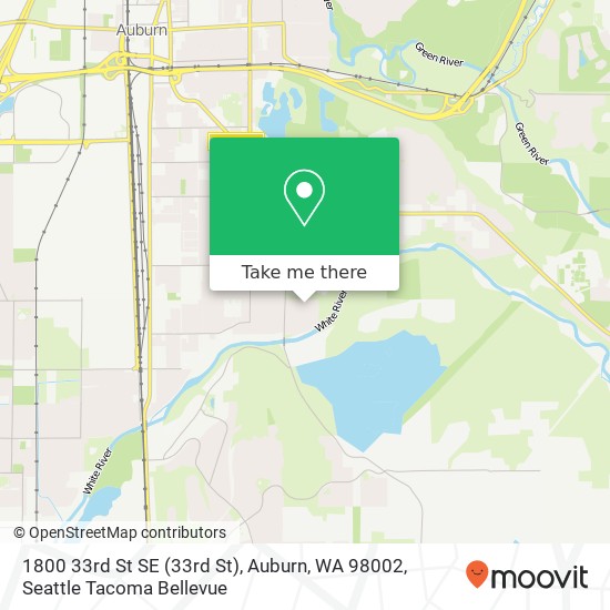 Mapa de 1800 33rd St SE (33rd St), Auburn, WA 98002