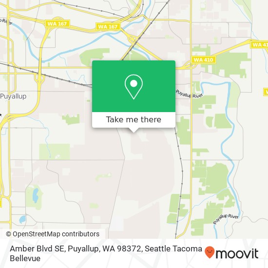 Mapa de Amber Blvd SE, Puyallup, WA 98372