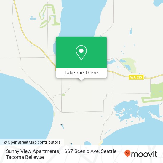 Mapa de Sunny View Apartments, 1667 Scenic Ave