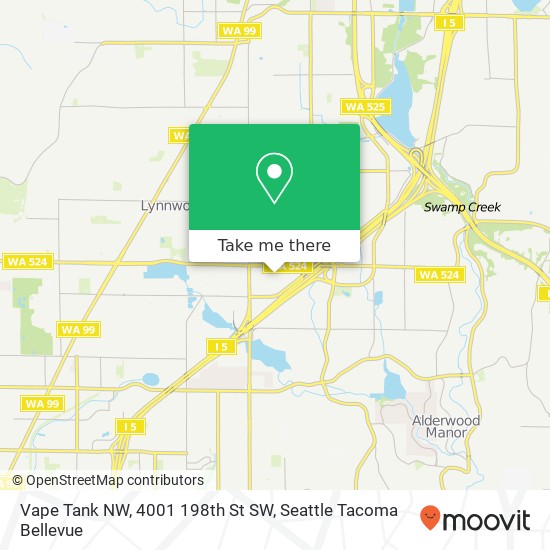 Vape Tank NW, 4001 198th St SW map