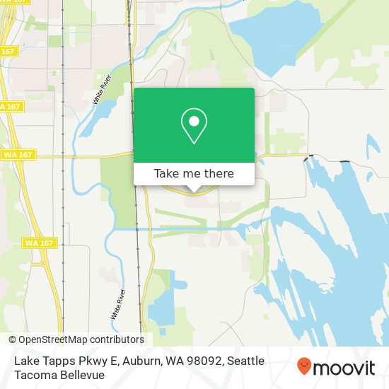 Mapa de Lake Tapps Pkwy E, Auburn, WA 98092