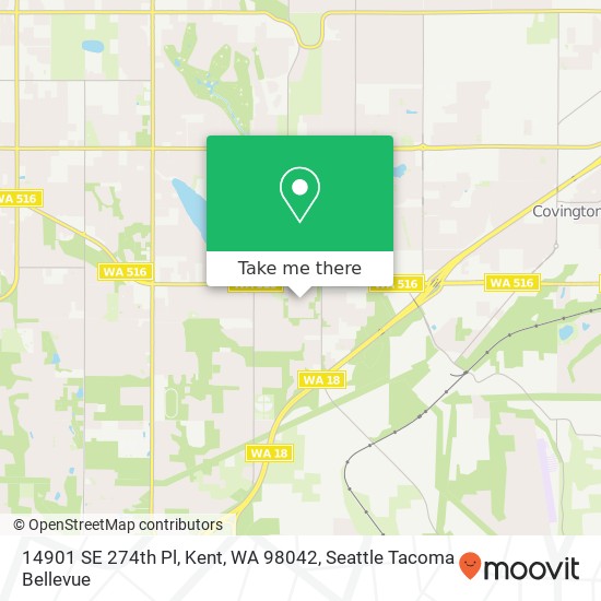 Mapa de 14901 SE 274th Pl, Kent, WA 98042