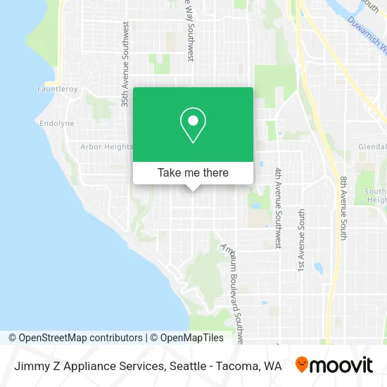 Jimmy Z Appliance Services map