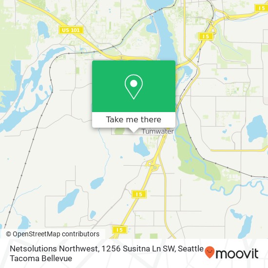 Mapa de Netsolutions Northwest, 1256 Susitna Ln SW