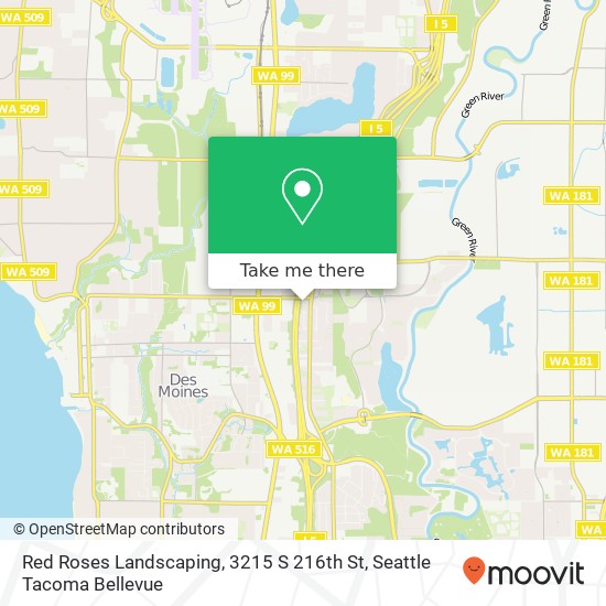 Red Roses Landscaping, 3215 S 216th St map