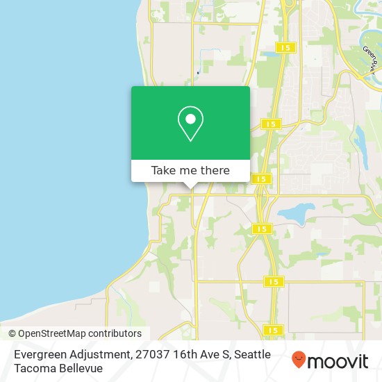 Mapa de Evergreen Adjustment, 27037 16th Ave S