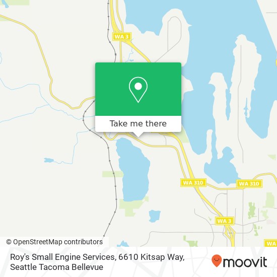 Mapa de Roy's Small Engine Services, 6610 Kitsap Way
