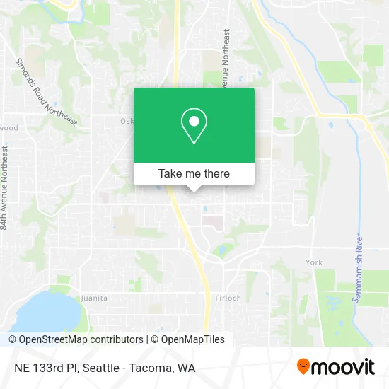 NE 133rd Pl map