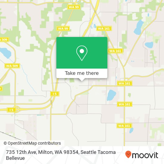 Mapa de 735 12th Ave, Milton, WA 98354