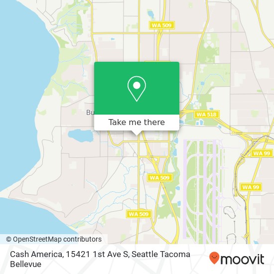 Cash America, 15421 1st Ave S map