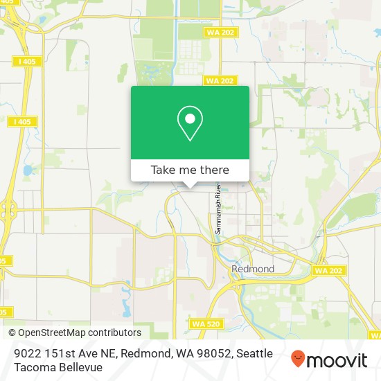 Mapa de 9022 151st Ave NE, Redmond, WA 98052