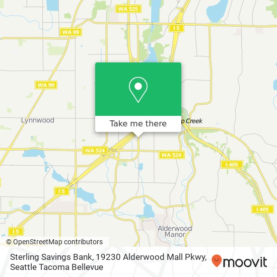 Mapa de Sterling Savings Bank, 19230 Alderwood Mall Pkwy