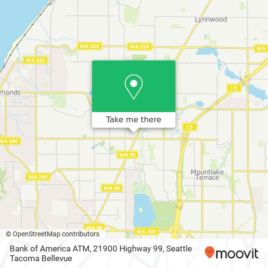 Bank of America ATM, 21900 Highway 99 map