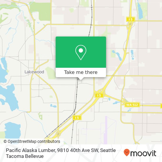 Pacific Alaska Lumber, 9810 40th Ave SW map