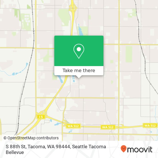Mapa de S 88th St, Tacoma, WA 98444
