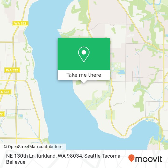 NE 130th Ln, Kirkland, WA 98034 map