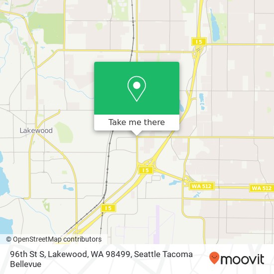 Mapa de 96th St S, Lakewood, WA 98499