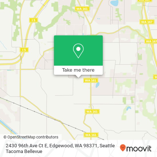 Mapa de 2430 96th Ave Ct E, Edgewood, WA 98371