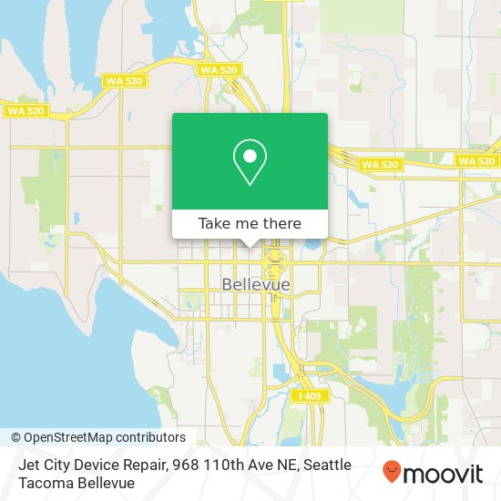 Mapa de Jet City Device Repair, 968 110th Ave NE