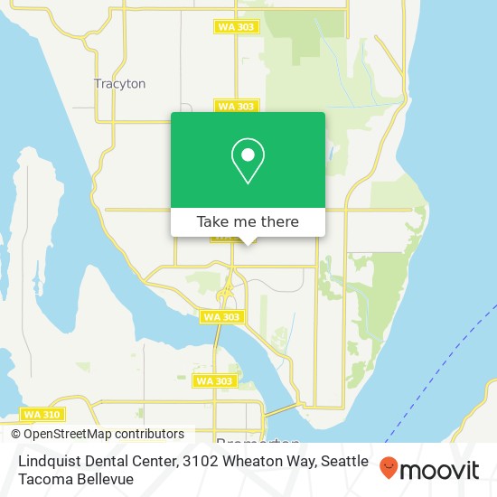 Mapa de Lindquist Dental Center, 3102 Wheaton Way