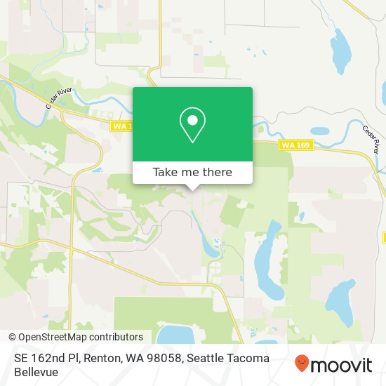 SE 162nd Pl, Renton, WA 98058 map