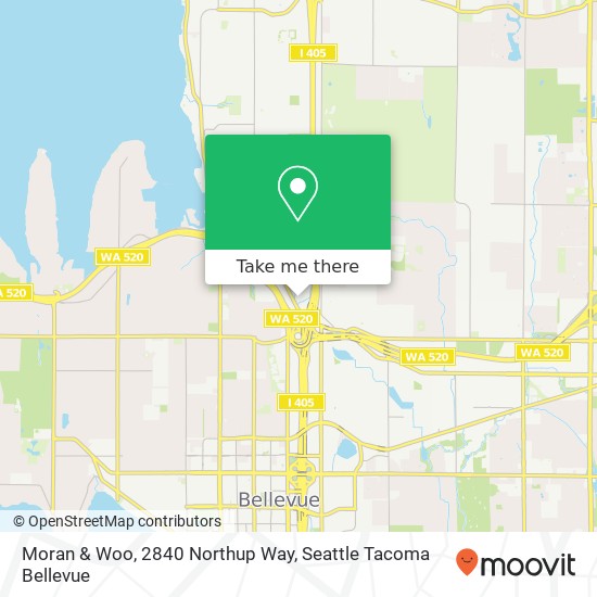 Mapa de Moran & Woo, 2840 Northup Way