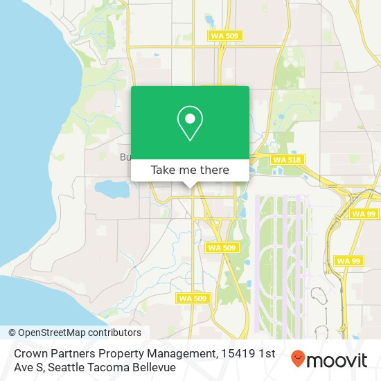 Crown Partners Property Management, 15419 1st Ave S map