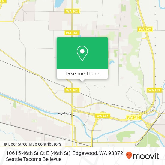 Mapa de 10615 46th St Ct E (46th St), Edgewood, WA 98372