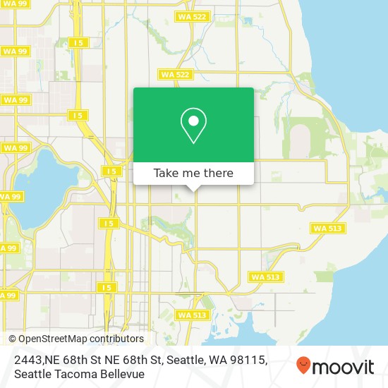 Mapa de 2443,NE 68th St NE 68th St, Seattle, WA 98115