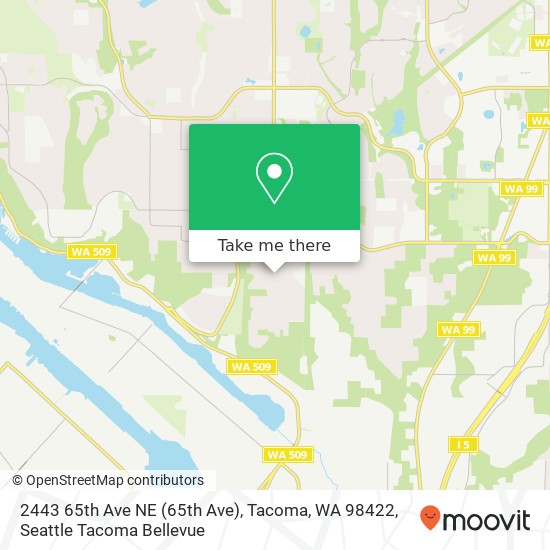 Mapa de 2443 65th Ave NE (65th Ave), Tacoma, WA 98422