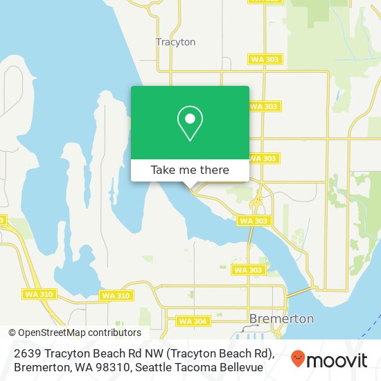 Mapa de 2639 Tracyton Beach Rd NW (Tracyton Beach Rd), Bremerton, WA 98310