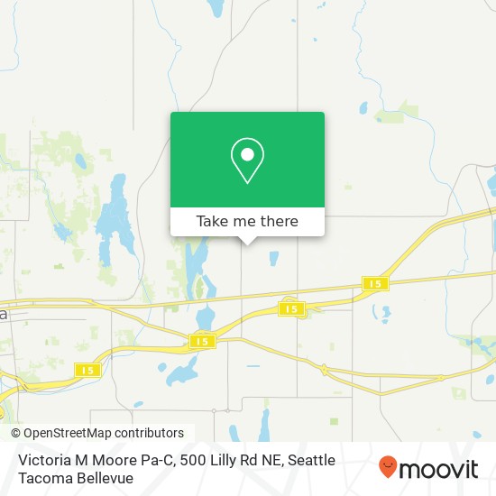 Mapa de Victoria M Moore Pa-C, 500 Lilly Rd NE