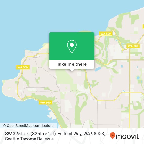 Mapa de SW 325th Pl (325th 51st), Federal Way, WA 98023