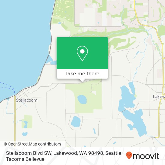 Mapa de Steilacoom Blvd SW, Lakewood, WA 98498