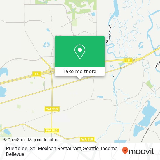 Mapa de Puerto del Sol Mexican Restaurant, 9018 Martin Way E