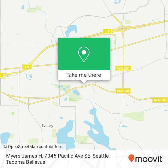 Mapa de Myers James H, 7046 Pacific Ave SE