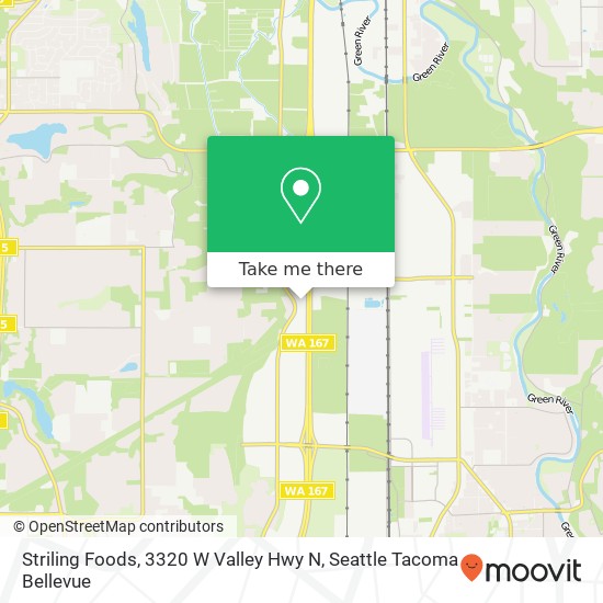 Mapa de Striling Foods, 3320 W Valley Hwy N