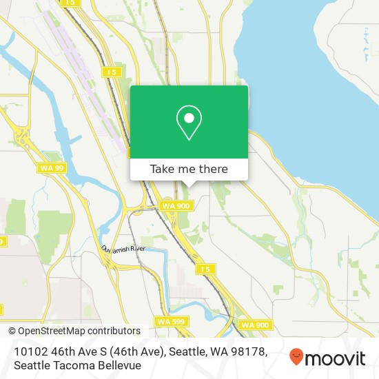 Mapa de 10102 46th Ave S (46th Ave), Seattle, WA 98178