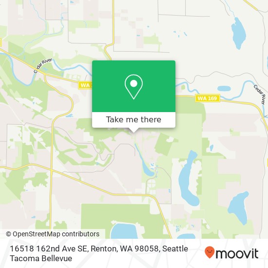 Mapa de 16518 162nd Ave SE, Renton, WA 98058