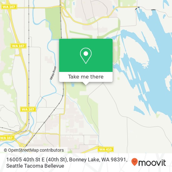 Mapa de 16005 40th St E (40th St), Bonney Lake, WA 98391