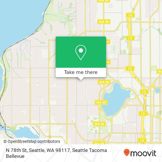 Mapa de N 78th St, Seattle, WA 98117