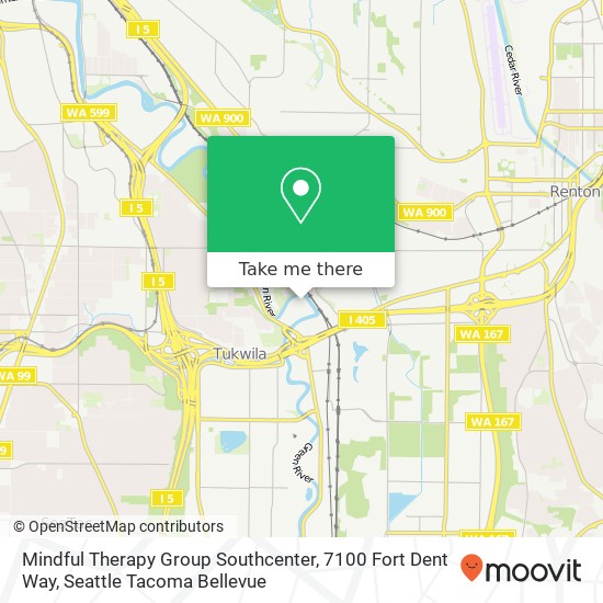 Mindful Therapy Group Southcenter, 7100 Fort Dent Way map