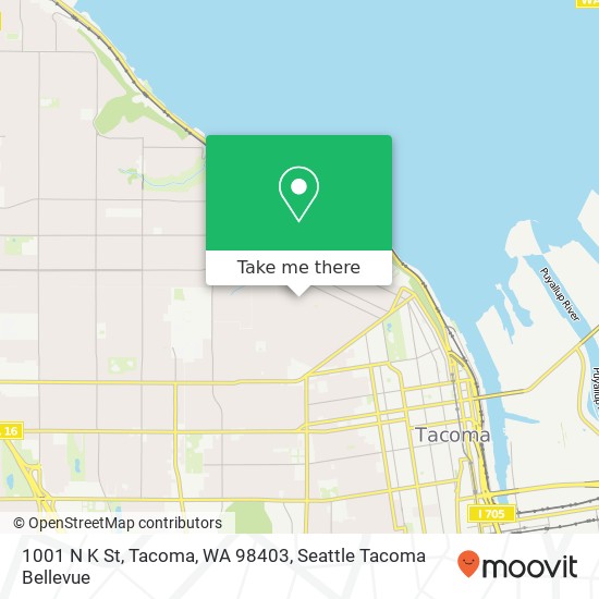1001 N K St, Tacoma, WA 98403 map