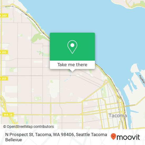 Mapa de N Prospect St, Tacoma, WA 98406